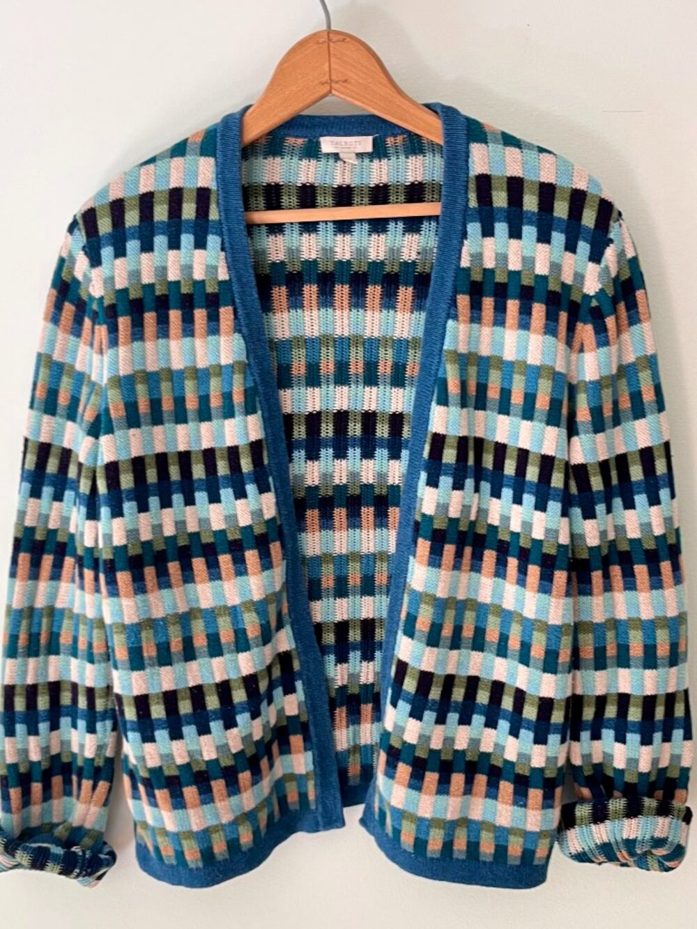 Vintage Colorful Cotton Cardigan Sweater